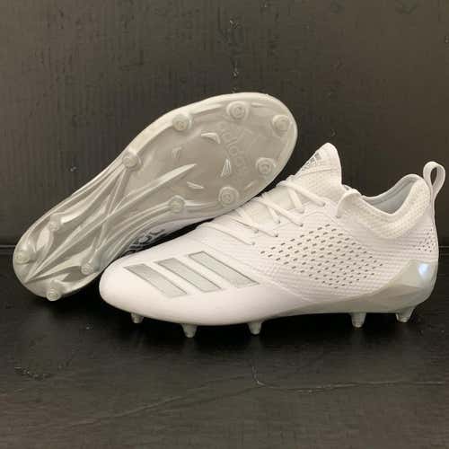 NEW! Adidas Adizero 5 Star 7.0 Lax White/Chrome Cleats Men's Size 9.5
