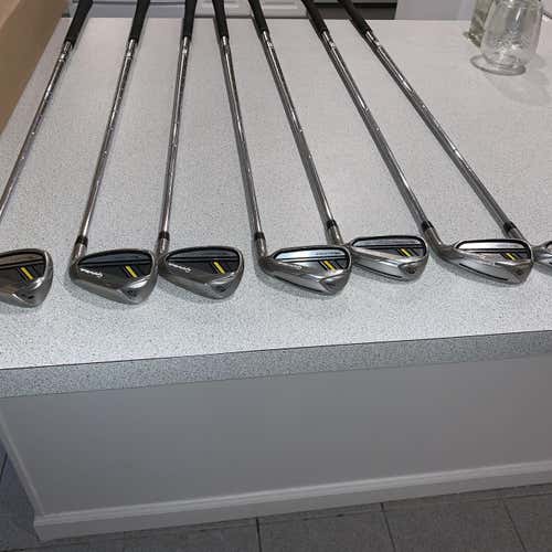 GREAT Condition Right Handed Rocketbladez Stiff Flex Steel Shaft Iron Set