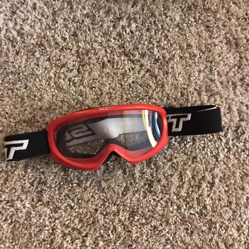 Red Scott Motocross Clear Racing Goggles