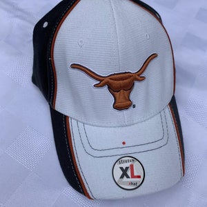 White/Black New Adult Men's Z-Hat Texas Longhorns XL stretch Hat
