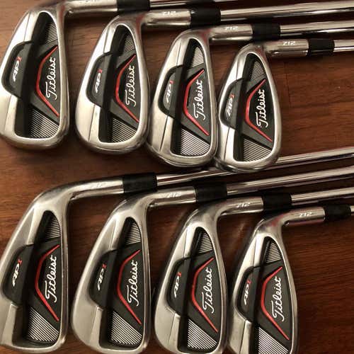 Used Right Handed AP1 712 Stiff Flex Steel Shaft Iron Set