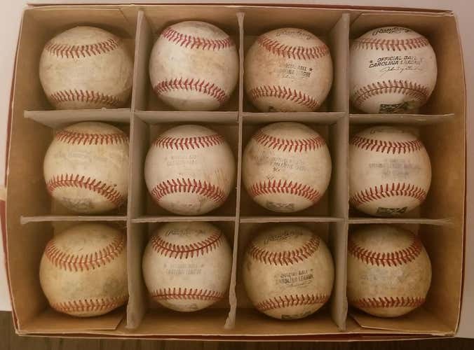 Game Used Rawlings Minor League Baseballs 12 Pack