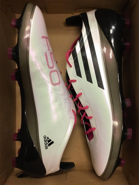 White Unisex Molded Cleats Adidas F50 Adizero TRX FG Cleats