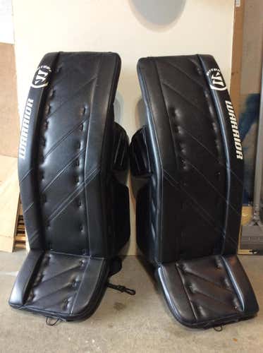 Black Used Senior 34+1.5" Warrior Ritual G4 Goalie Leg Pads