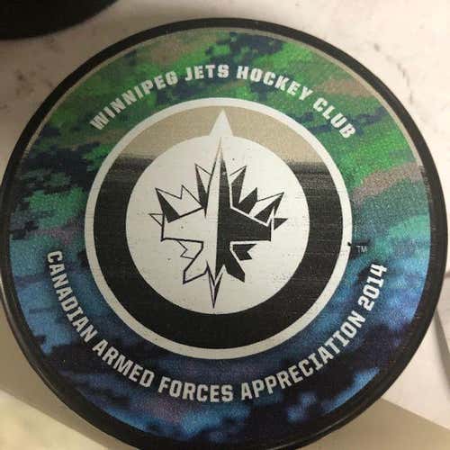 Winnipeg Jets Armed Forces Night NHL NEW Puck