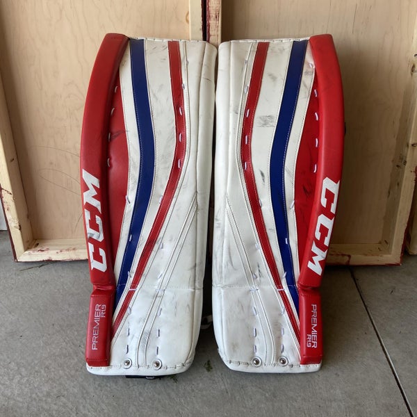 Red Used 35+1" CCM Premier R1.9 Goalie Leg Pads