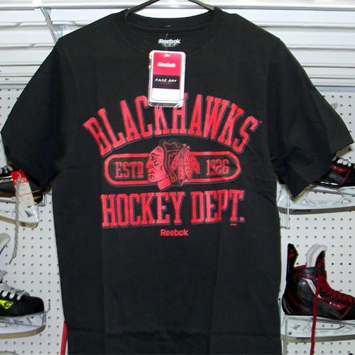 NEW! Reebok NHL Hockey Department Chicago Blackhawks T-Shirt