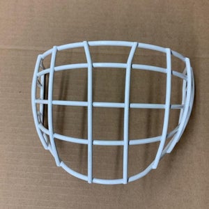 New VanVelden White Goalie Helmet Cage