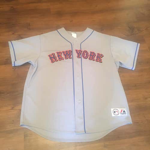 New York Mets Majestic Authentic Road Gray Men's XXL Jersey Brand New