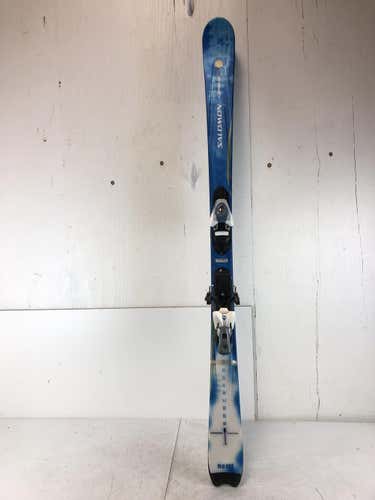 Used Salomon Scrambler 155cm Snow Skis W Salomon C610 Bindings