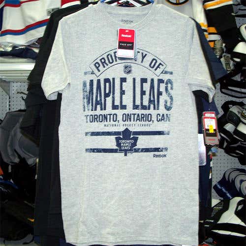 NEW! Reebok Striped Effect Hockey Toronto Maple Leafs T-Shirt