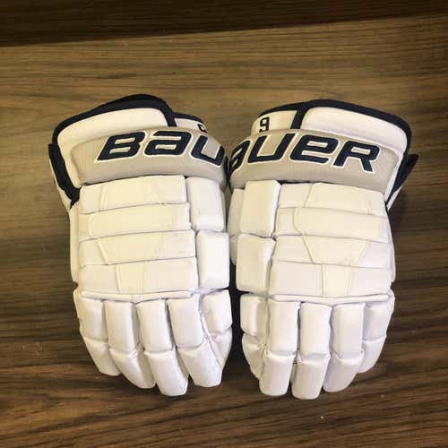 Penn State White Out Game Worn Gloves. Bauer Nexus 2N