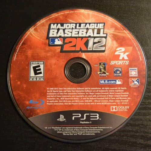 Major League Baseball MLB 2K12 PlayStation 3 PS3 Justin Verlander - Disc Only