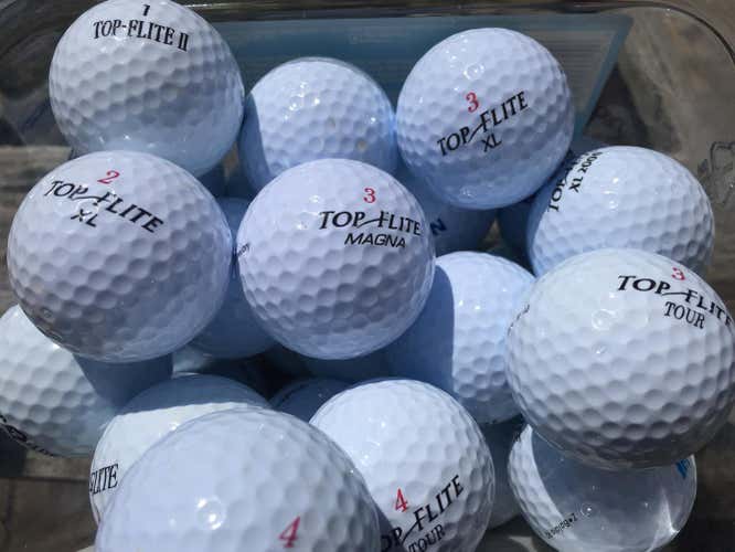 90 Top Flite Golf Balls.