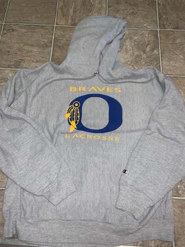 Olentangy Braves Lacrosse Champion Men’s Large Sweatshirt Hoodie