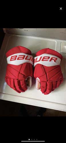 Carolina Junior Hurricanes Bauer Vapor Pro Team 14" Pro Stock Gloves