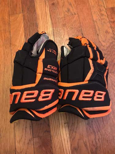 Black Used RIT Bauer Supreme TotalOne MX3 13" Pro Stock Gloves