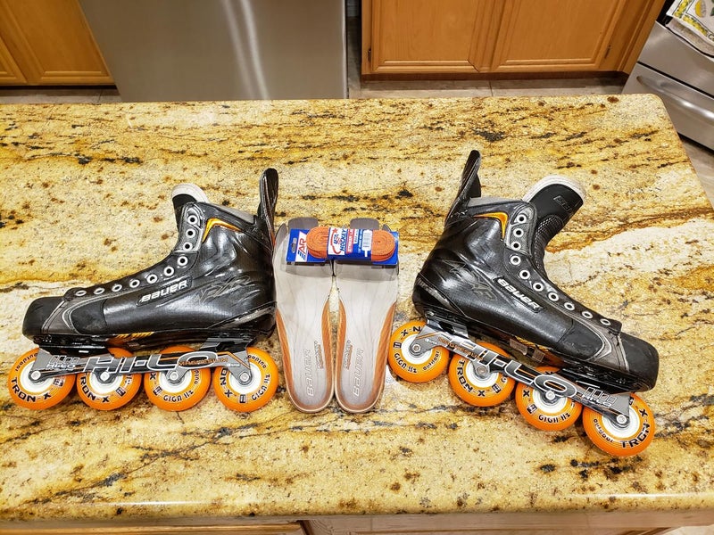 Bauer APX R Inline Skates Size 10 EE RARE, EXCELLENT, new parts