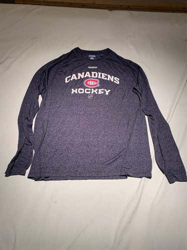 Official NHL Canadiens Long Sleeve Adult Large Reebok Shirts