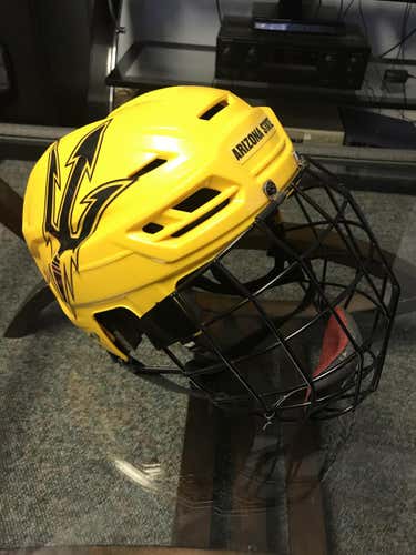 ASU Sun Devils Game Used Helmet Sz L Yellow