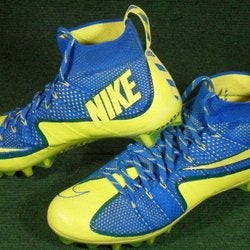 **For @Kadencruz2** EUC Mens Original Nike Vapor Untouchable TD Football Cleats Blue Lime Green 11.5