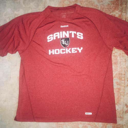 NCAA St. Lawrence Univ. Saints Hockey Reebok Speedwick Athletic Base Layer Shirt Team Issued