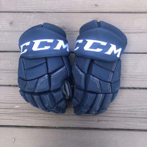 Blue Used CCM QuickLite 14" Pro Stock Gloves