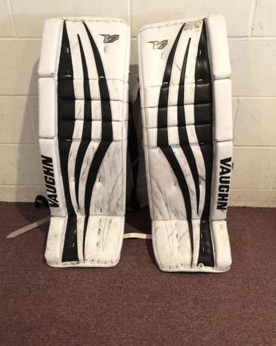 Black Used 34" Vaughn Velocity V7 Goalie Leg Pads