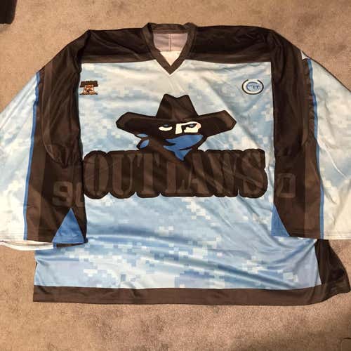 PBLA Outlaws Blue Digital Camo Box Goalie Jersey