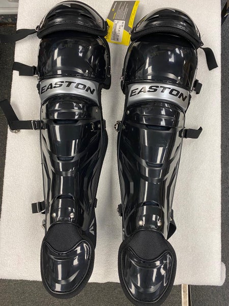 Black New Intermediate Easton Catcher's Shin Guards