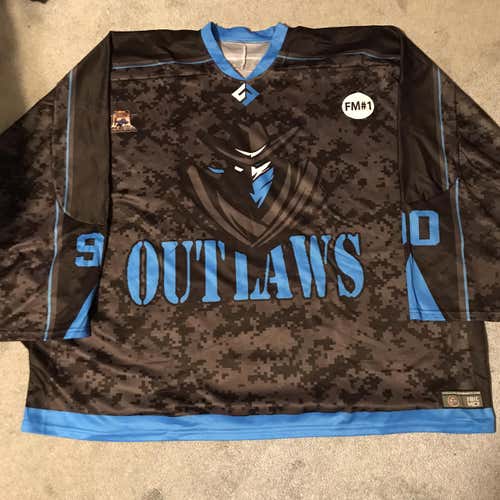 PBLA Outlaws Black & Grey Digital Camo Box Goalie Jersey