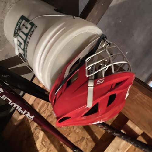 Red Used Player Cascade S Helmet