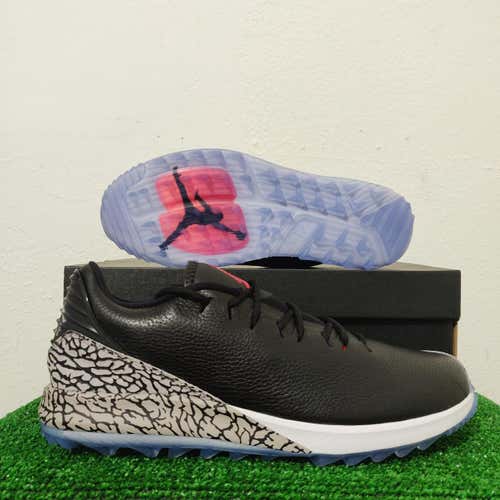 Nike Air Jordan ADG Golf Shoes Black Cement Grey Red AR7995-001 Men’s Size 11