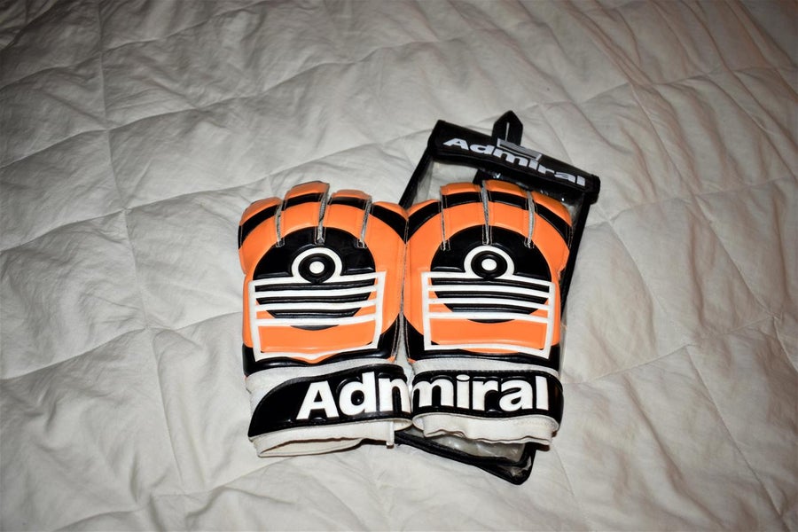 Admiral Soccer Goal Gloves, Orange/Black/White, Size 7