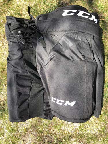 Black New Large CCM Pro Stock Hockey Pants
