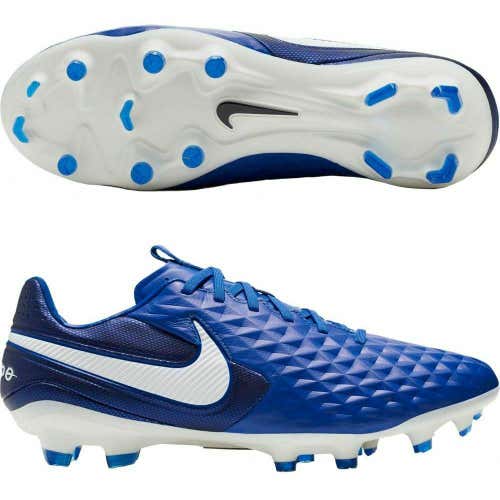 Mens Nike Tiempo Legend 8 Pro FG Blue White Soccer Cleats AT6133-414 Size 8