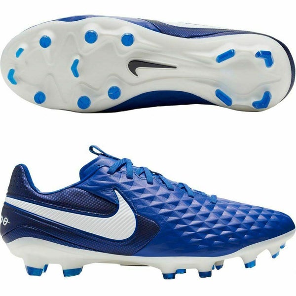 Mens Nike Tiempo Legend 8 Pro FG Blue White Soccer Cleats AT6133-414 Size 8