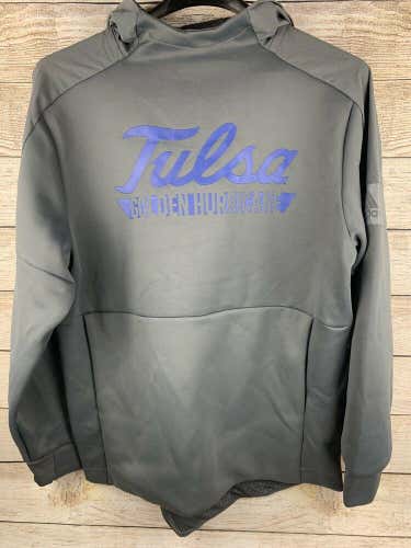 Adidas Gray Univ Of Tulsa Hooded Pullover Size L NWT $80