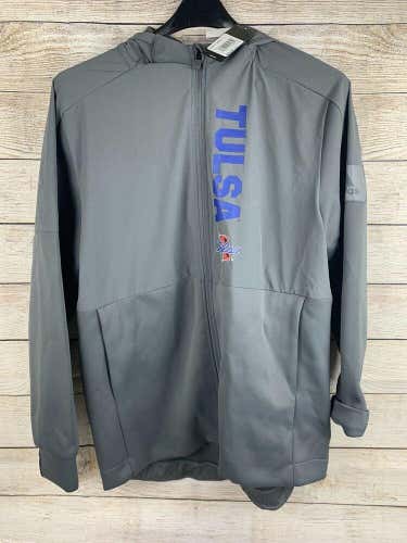Adidas Gray Univ Of Tulsa Full Zip Hooded Jacket L NWT