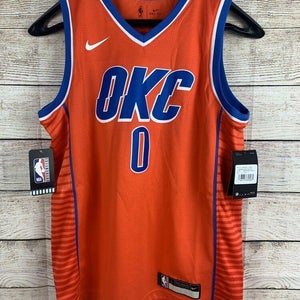 Nike Youth Russell Westbrook OKC Thunder Orange Swingman Jersey Sz L (14/16)