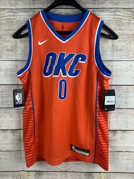 Men YouthOklahomaCityThunder 0 RussellWestbrook Jersey  Authentic Turquoise Bule Orange White Basketball Jersey From  Nba_player_business, $104.54