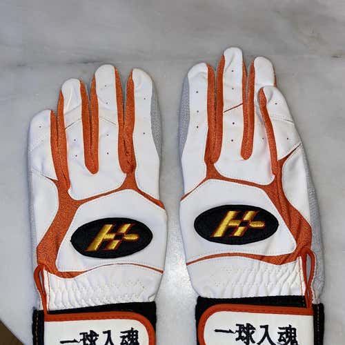 White HON Sports New XL  Batting Gloves