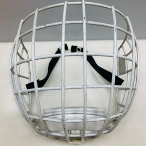 Vintage Ice Hockey Goalie Cage Mask White equipment facemask classic vtg HECC