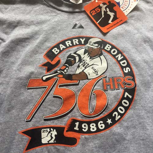 Barry Bonds 756th HR Record Majestic XXL Shirt Brand New W/tags