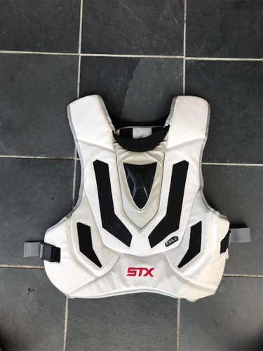 White Used Large STX Cell II Chest Protector