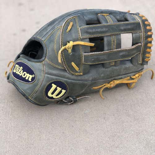 Blue Used Outfield A2000 1799 12.75" Baseball Glove