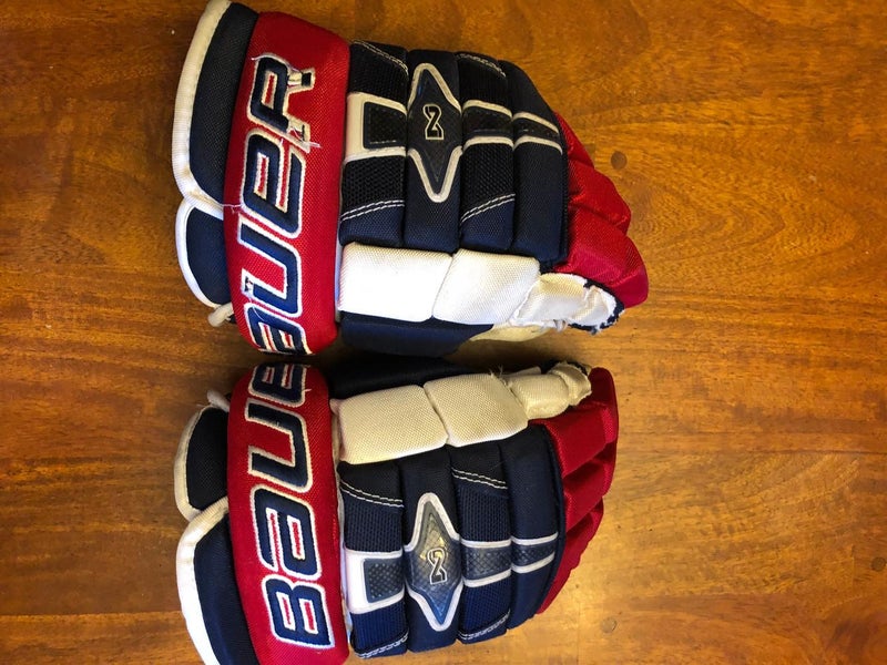 Blue Used Junior Bauer Nexus Red-White-Blue N9000 Gloves 12"