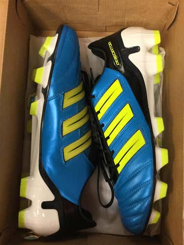 Blue Unisex Molded Cleats Adidas Adipower Predator TRX FG Cleats