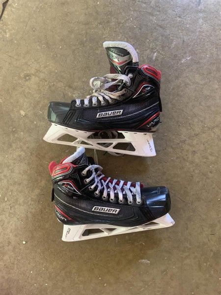Used Bauer X900 D&R (Regular) Size 8.5 Hockey Goalie Skates With Speed Plates