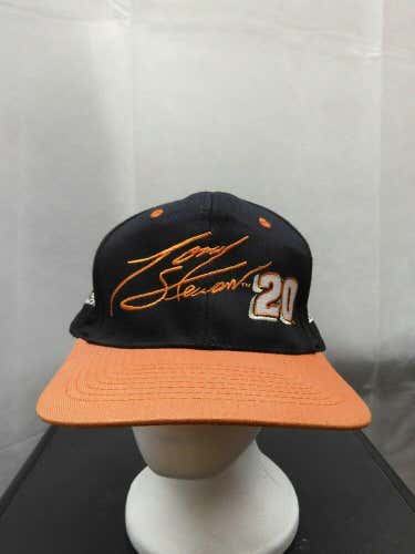Vintage Tony Stewart #20 Baseball Hat Black Orange Joe Gibbs Racing NASCAR Cap